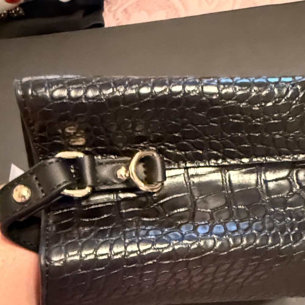 AOTA Black Croc-Embossed Tote Bag - Picture 8 of 8